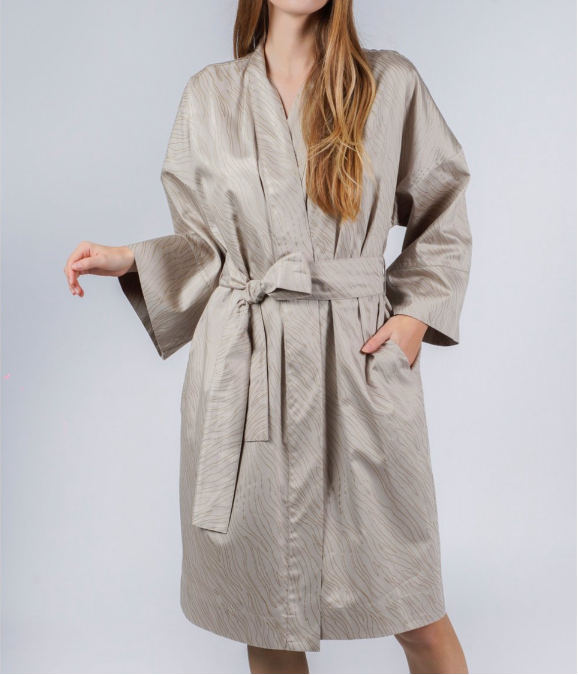 Bathrobe Kimono Sand Almond