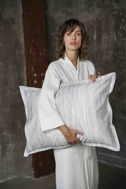 Cotton Bathrobe Orion White