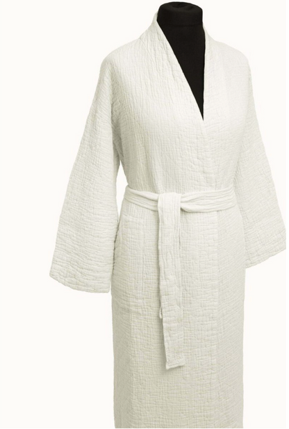Cotton Bathrobe Orion White