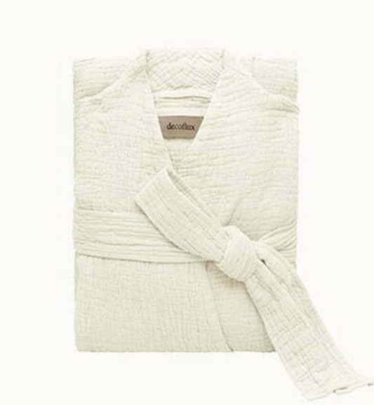 Cotton Bathrobe Orion White