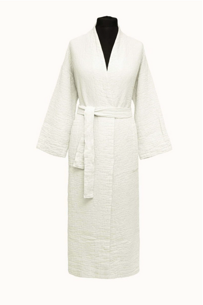 Cotton Bathrobe Orion White