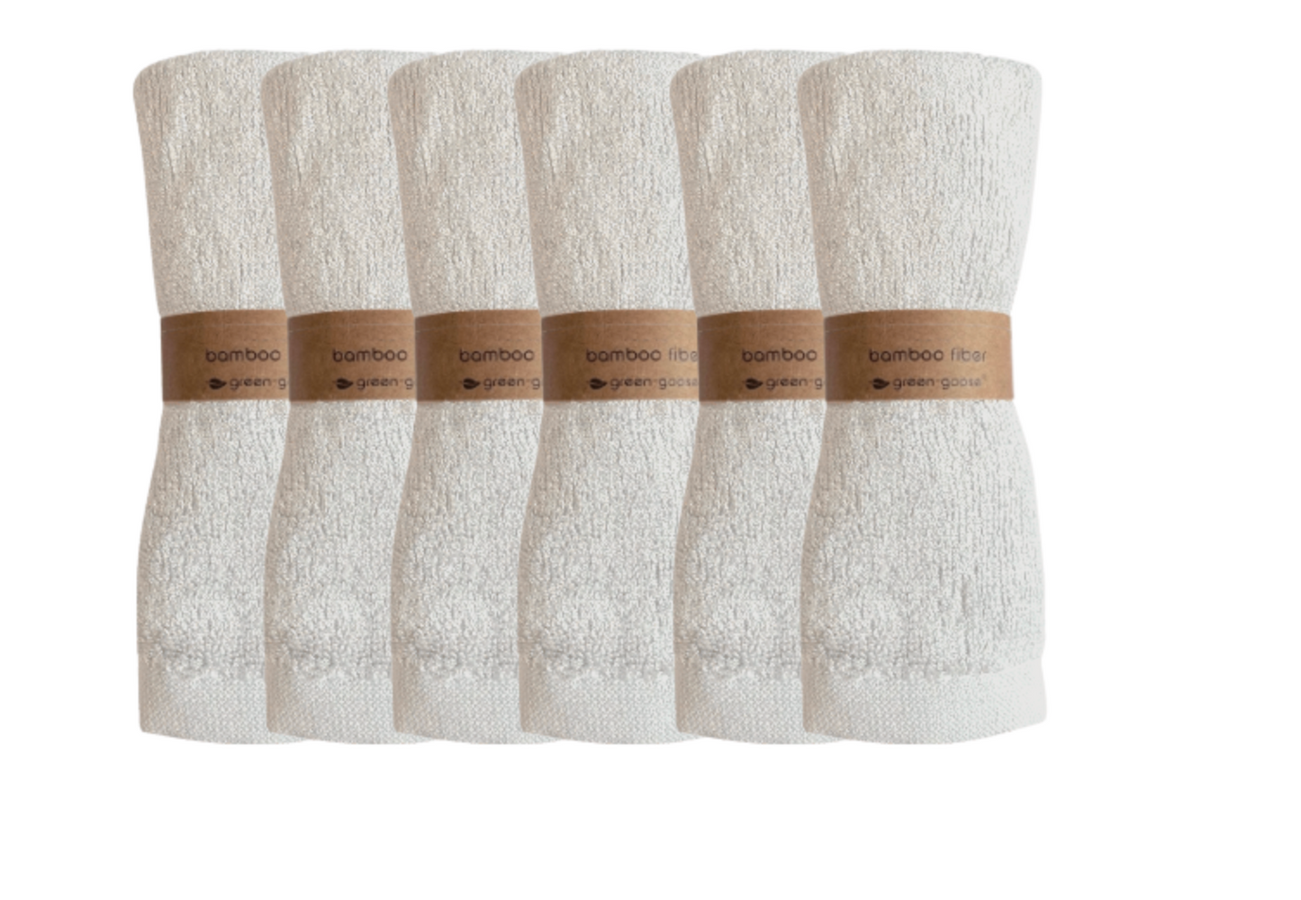 Bamboe Wasdoekjes - 6 Stuks - Wit - 80% Bamboe